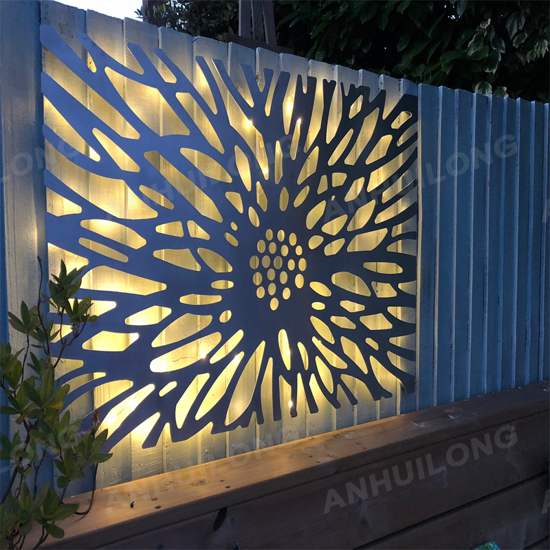 Laser cut small light for courtyard lighting For Metal Art